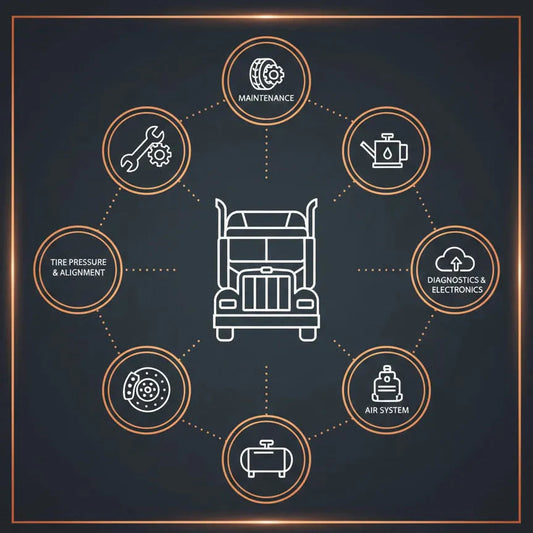 Mantenimiento mecánico profesional de camión comercial