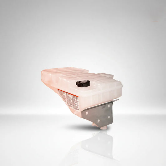 Depósito de anticongelante con ajuste perfecto drop-in para camiones Freightliner, Kenworth, Peterbilt, Volvo, Mack e International con sensores de nivel y tomas de manguera precisas