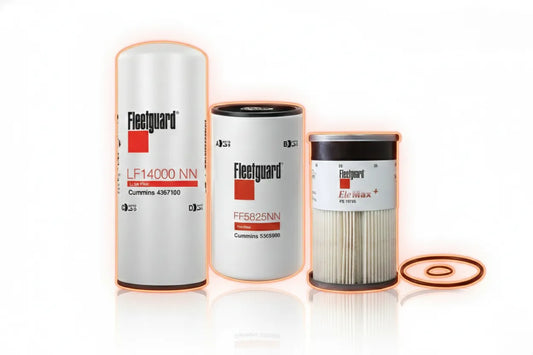 Filtros de aceite con carcasa de acero de calibre pesado resistente a explosiones por presión, medios filtrantes de celulosa reforzada y fibra sintética que no se degradan con calor ni químicos del aceite en motores diésel heavy duty