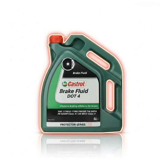 Líquido de frenos DOT 4 con cero compresión que mantiene volumen constante bajo presión extrema, garantiza transferencia íntegra de fuerza del pedal a balatas, compatible con sistemas DOT 3, frenado consistente y protección total contra corrosión en sistemas hidráulicos de servicio pesado